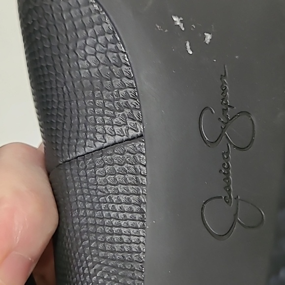 Jessica Simpson PARISAH black textured platform heels size 7 - Picture 10 of 13